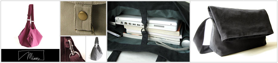 Stylish photos of six different bag styles available to purchase from Minus Lifestyle and the famous brand logo.